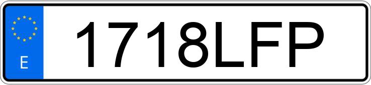 Numer rejestracyjny 1718LFP posiada FORD MUSTANG