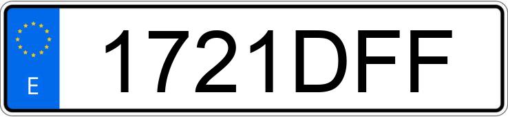 Numer rejestracyjny 1721DFF posiada PEUGEOT 206