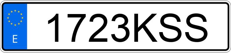 Numer rejestracyjny 1723KSS posiada VOLKSWAGEN GOLF