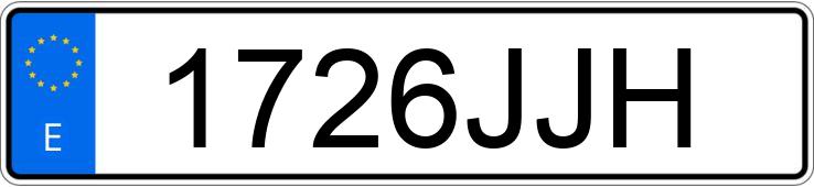 Numer rejestracyjny 1726JJH posiada VOLKSWAGEN PASSAT CC