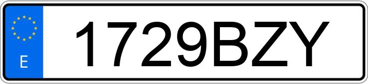 Numer rejestracyjny 1729BZY posiada MERCEDES E (211)