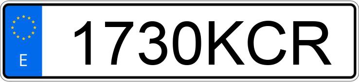 Numer rejestracyjny 1730KCR posiada VOLKSWAGEN GOLF