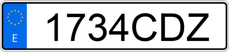 Numer rejestracyjny 1734CDZ posiada MERCEDES C (203)