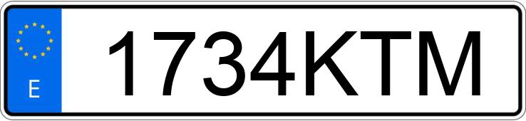 Numer rejestracyjny 1734KTM posiada VOLKSWAGEN POLO