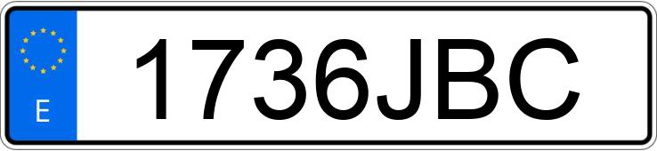 Numer rejestracyjny 1736JBC posiada MERCEDES C (205)