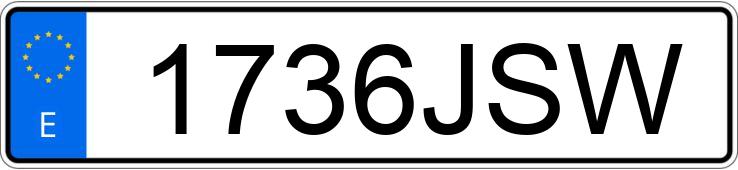 Registreringsnumret 1736JSW har FORD TRANSIT CONNECT