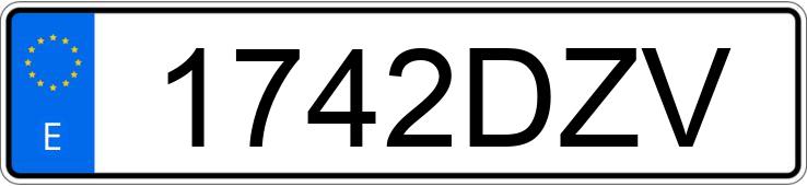 Numer rejestracyjny 1742DZV posiada OPEL ZAFIRA