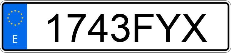 Numer rejestracyjny 1743FYX posiada HONDA CIVIC