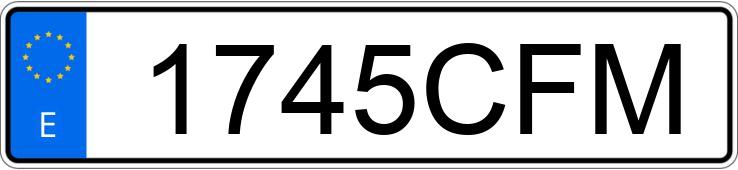 Numer rejestracyjny 1745CFM posiada CITROEN C5