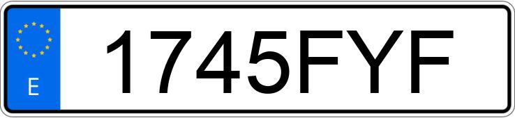 Numer rejestracyjny 1745FYF posiada CHRYSLER VOYAGER