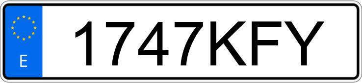 Numer rejestracyjny 1747KFY posiada FORD FIESTA Numer rejestracyjny 1747KFY posiada FORD FIESTA