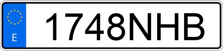 Numer rejestracyjny 1748NHB posiada VOLKSWAGEN GOLF