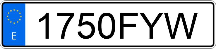 Numer rejestracyjny 1750FYW posiada BMW SERIE 5