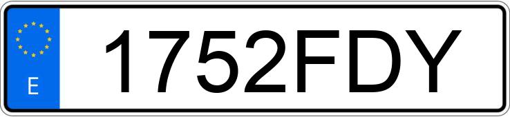 Numer rejestracyjny 1752FDY posiada MERCEDES C (203)