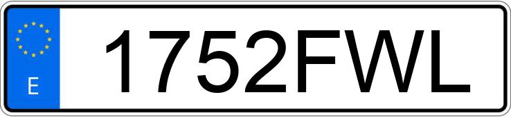 Numer rejestracyjny 1752FWL posiada TOYOTA YARIS