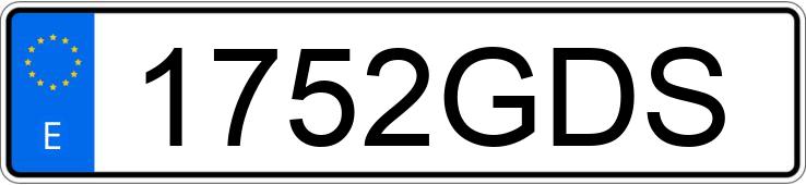 Numer rejestracyjny 1752GDS posiada MERCEDES SLK (170-171)