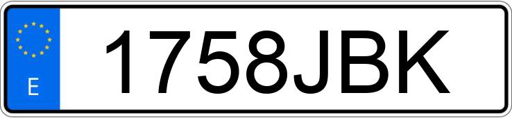 Numer rejestracyjny 1758JBK posiada AUDI A3 SPORTBACK