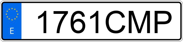 Numer rejestracyjny 1761CMP posiada VOLKSWAGEN GOLF