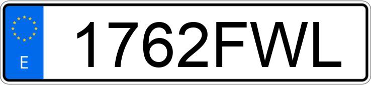 Numer rejestracyjny 1762FWL posiada PEUGEOT 307