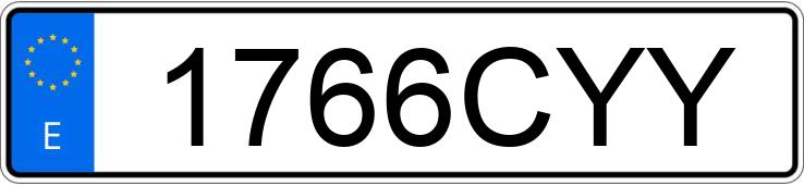 Numer rejestracyjny 1766CYY posiada VOLKSWAGEN TRANSPORTER