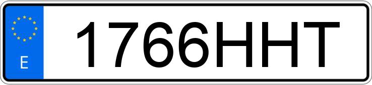 Numer rejestracyjny 1766HHT posiada VOLKSWAGEN TOURAN