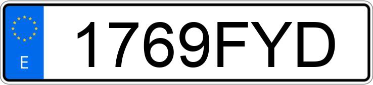 Numer rejestracyjny 1769FYD posiada AUDI A5