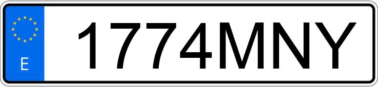 Numer rejestracyjny 1774MNY posiada TOYOTA YARIS