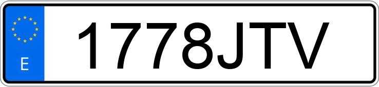 Numer rejestracyjny 1778JTV posiada FORD TRANSIT