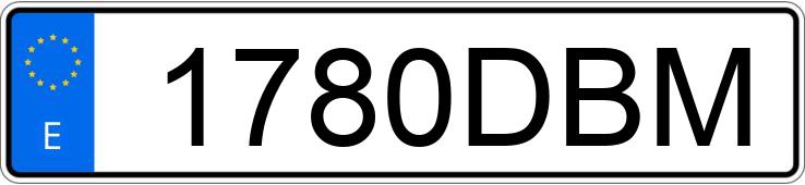 Numer rejestracyjny 1780DBM posiada MERCEDES SLK (170-171)
