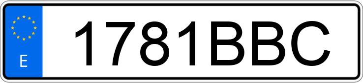 Numer rejestracyjny 1781BBC posiada VOLKSWAGEN GOLF