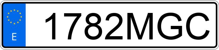 Numer rejestracyjny 1782MGC posiada MERCEDES C (205)