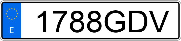 Numer rejestracyjny 1788GDV posiada PEUGEOT PARTNER