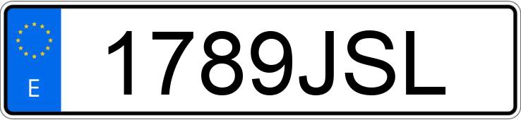 Numer rejestracyjny 1789JSL posiada DS DS4