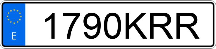 Numer rejestracyjny 1790KRR posiada VOLKSWAGEN GOLF