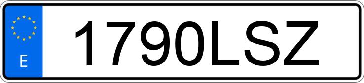 Numer rejestracyjny 1790LSZ posiada GOES G