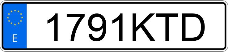 Numer rejestracyjny 1791KTD posiada HONDA MSX