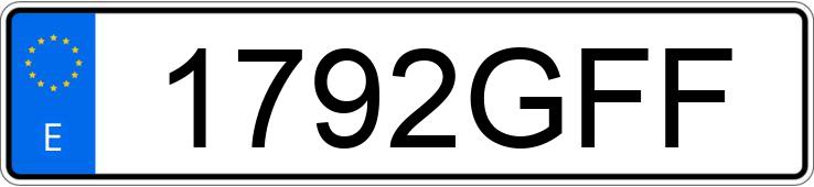 Numer rejestracyjny 1792GFF posiada VOLKSWAGEN TOURAN Numer rejestracyjny 1792GFF posiada VOLKSWAGEN TOURAN