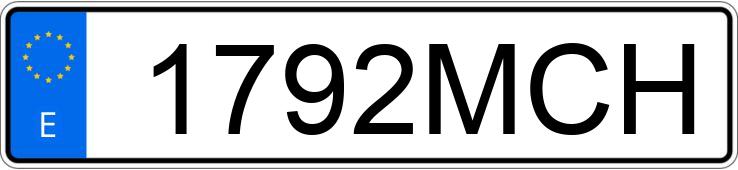 Numer rejestracyjny 1792MCH posiada MCLAREN 720S