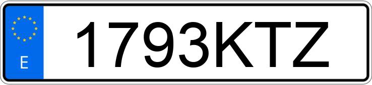 Numer rejestracyjny 1793KTZ posiada FIAT QUBO