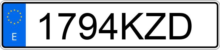 Numer rejestracyjny 1794KZD posiada BMW SERIE 5