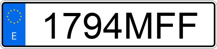 Numer rejestracyjny 1794MFF posiada FORD FIESTA