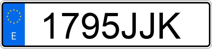 Numer rejestracyjny 1795JJK posiada RENAULT MEGANE