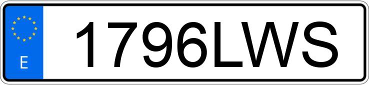 Numer rejestracyjny 1796LWS posiada RENAULT K