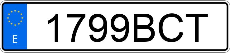 Numer rejestracyjny 1799BCT posiada Seat 