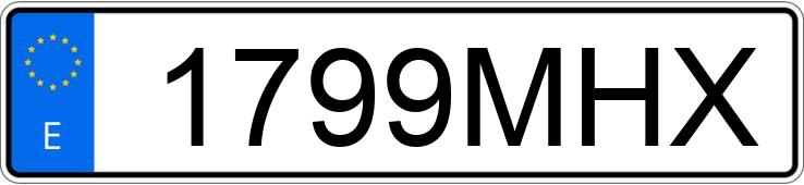 Numer rejestracyjny 1799MHX posiada MG HS