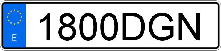 Numer rejestracyjny 1800DGN posiada RENAULT LAGUNA