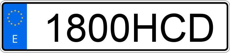 Numer rejestracyjny 1800HCD posiada AUDI TT