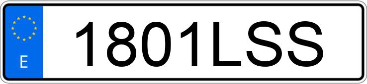 Numer rejestracyjny 1801LSS posiada SEAT IBIZA