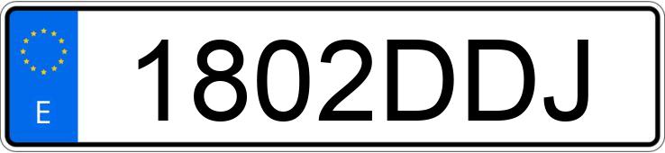 Numer rejestracyjny 1802DDJ posiada PEUGEOT 206