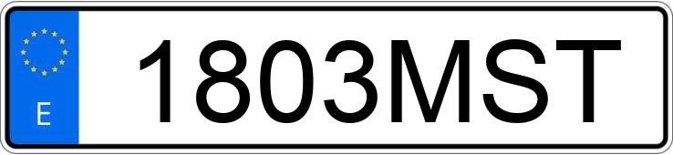 Numer rejestracyjny 1803MST posiada CUPRA LEON